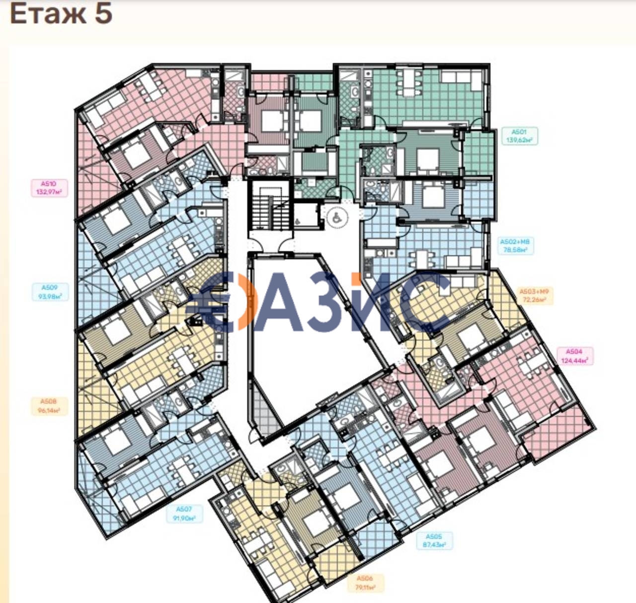 Апартаменты в Несебре, Болгария, 78.6 м² - фото 19