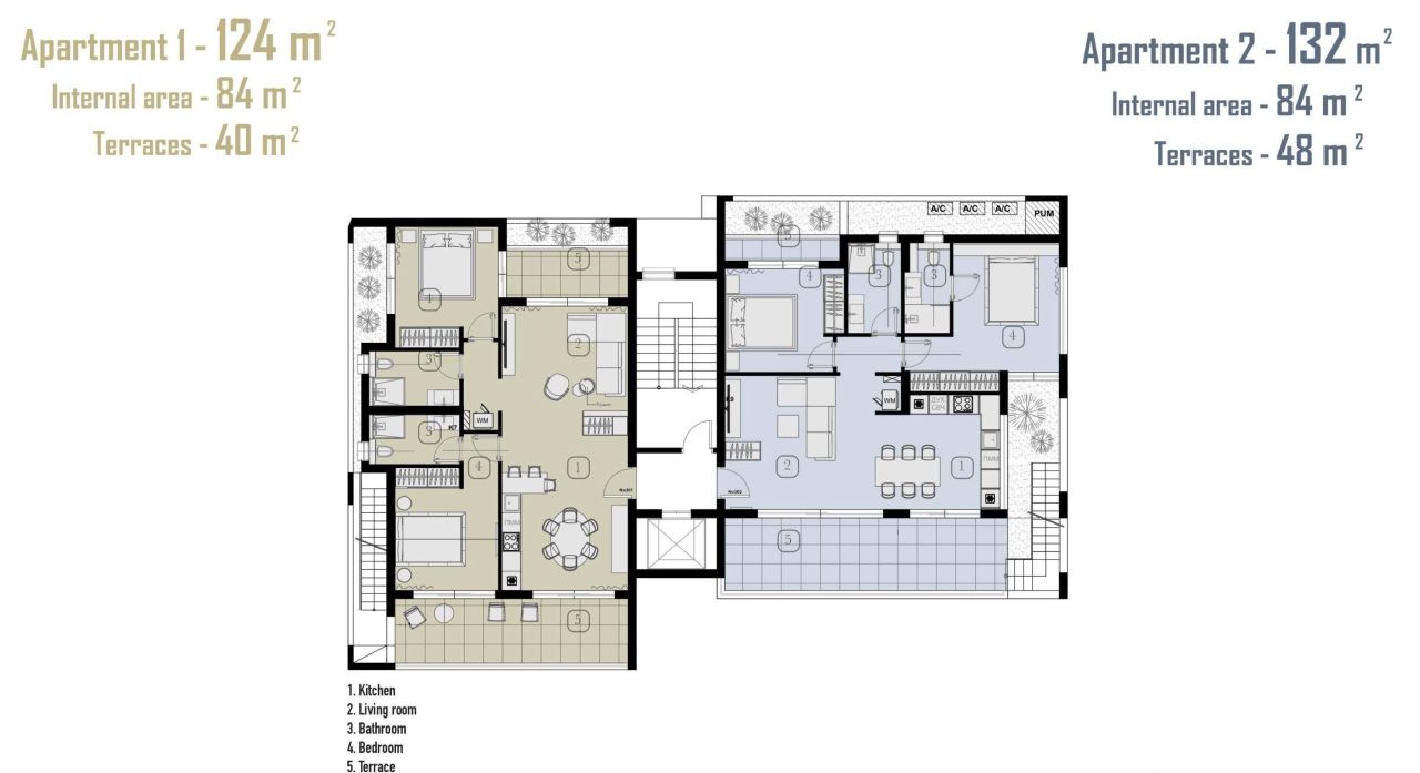 Квартира в Пафосе, Кипр, 107 м² - фото 11