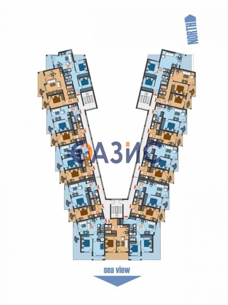 Апартаменты в Святом Власе, Болгария, 39.9 м² - фото 13