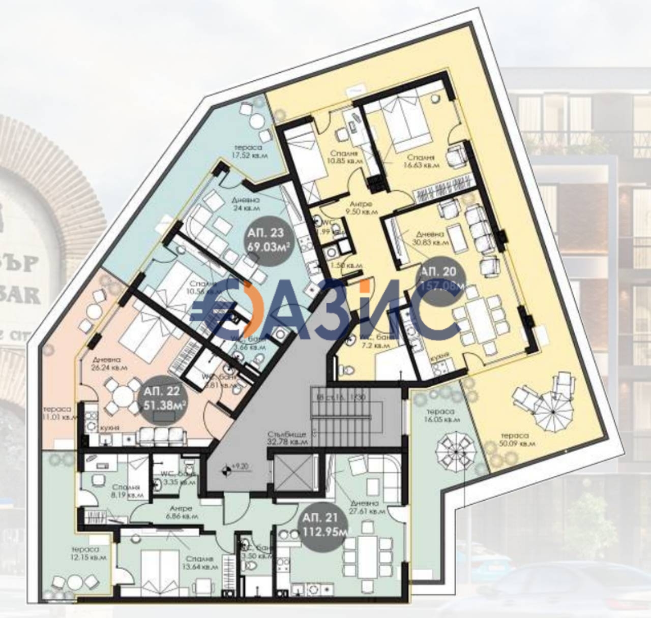 Апартаменты в Несебре, Болгария, 145.1 м² - фото 19