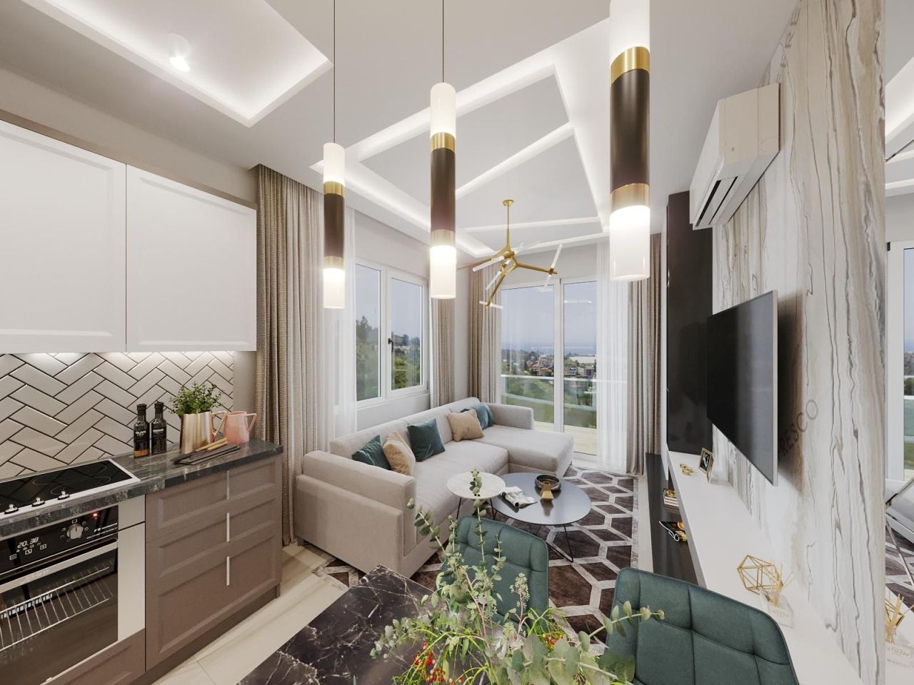 Квартира в Алании, Турция, 48 м² - фото 2