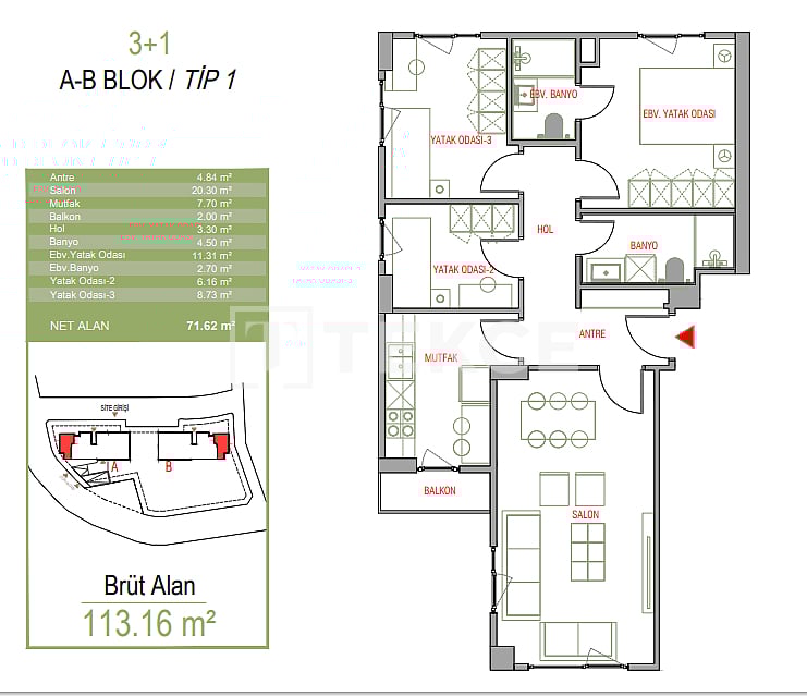Апартаменты в Стамбуле, Турция, 112 м² - фото 17