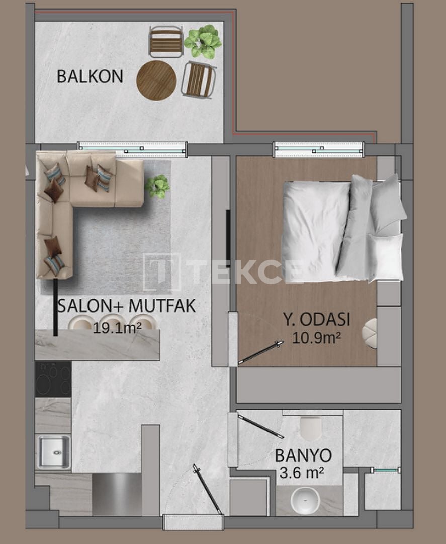 Апартаменты в Анталии, Турция, 80 м² - фото 19