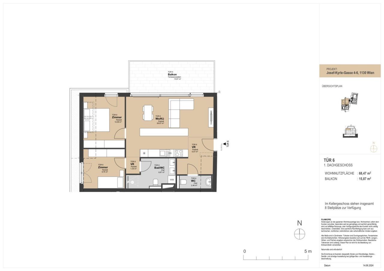Квартира в Вене, Австрия, 68 м² - фото 2