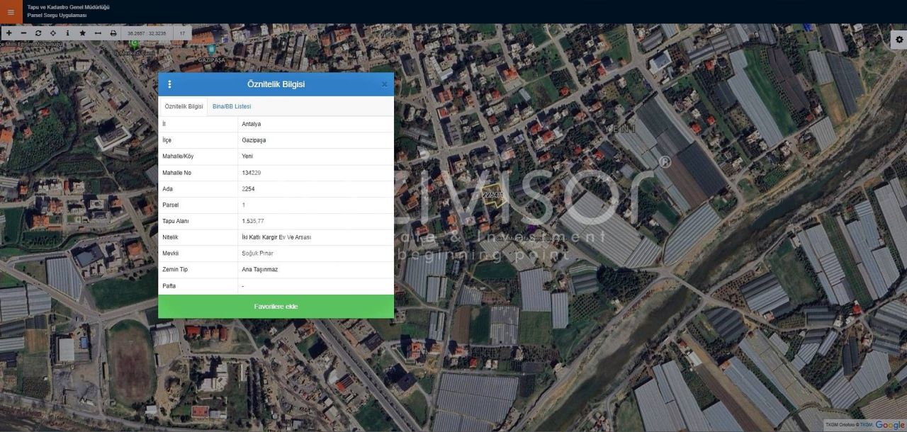 Земля в Газипаше, Турция, 1 536 м² - фото 2