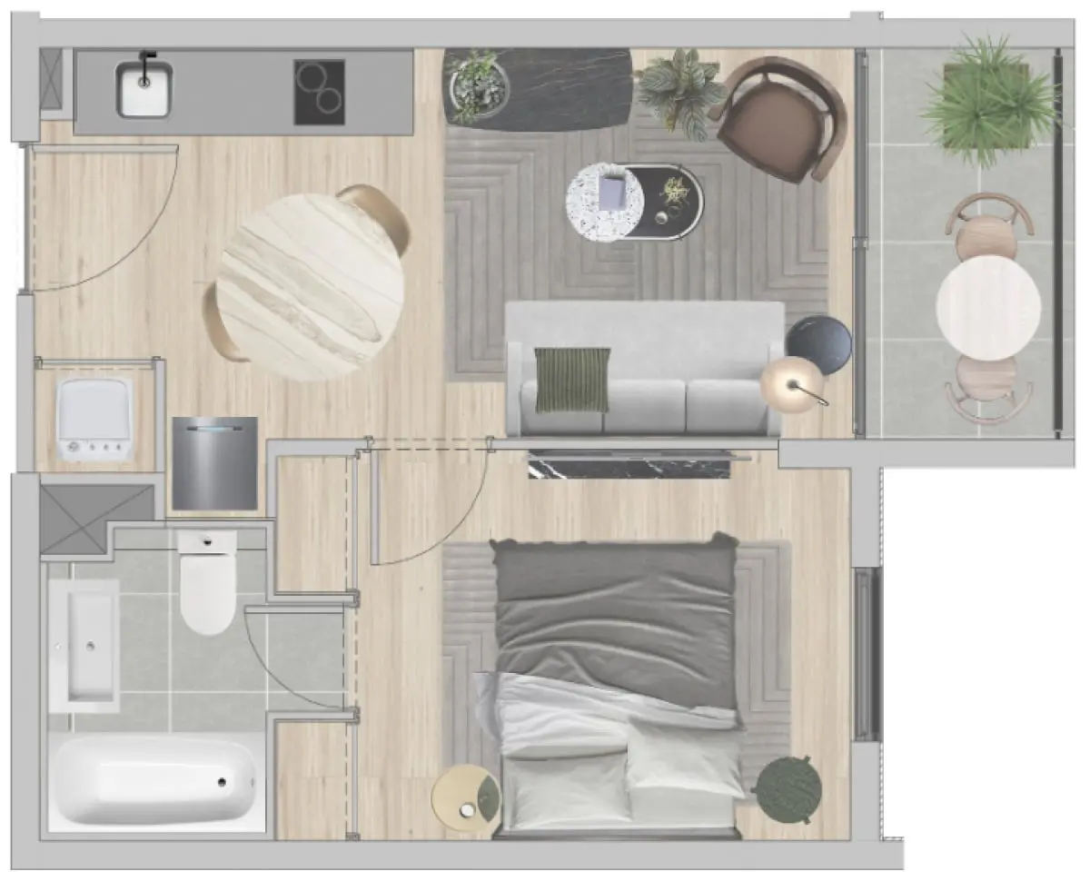 Квартира Сантьяго, Чили, 30.2 м² - фото 10