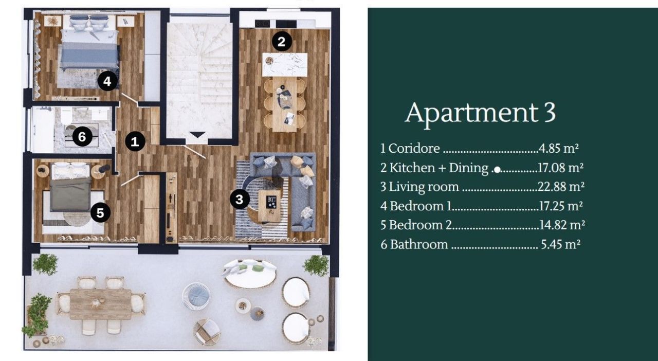 Квартира в Умаге, Хорватия, 124.87 м² - фото 3