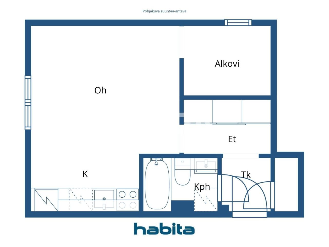 Апартаменты в Хельсинки, Финляндия, 28 м² - фото 2