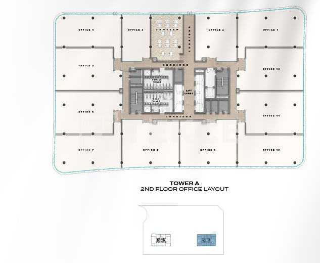 Офис Гольф Сити, ОАЭ, 230 м² - фото 11