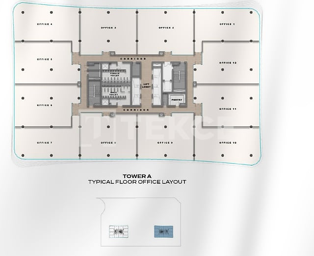 Офис Гольф Сити, ОАЭ, 230 м² - фото 12