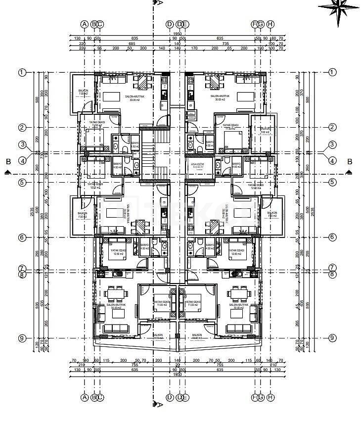 Апартаменты в Алании, Турция, 67 м² - фото 17