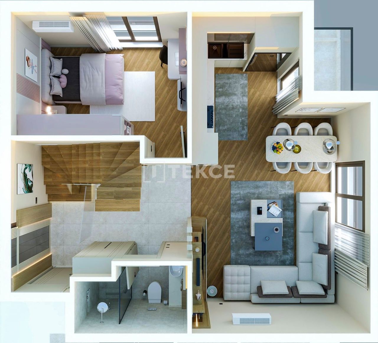 Апартаменты в Анталии, Турция, 68 м² - фото 17