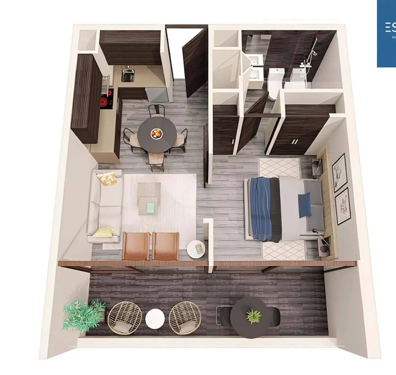 Студия Сантьяго, Чили, 24 м² - фото 13