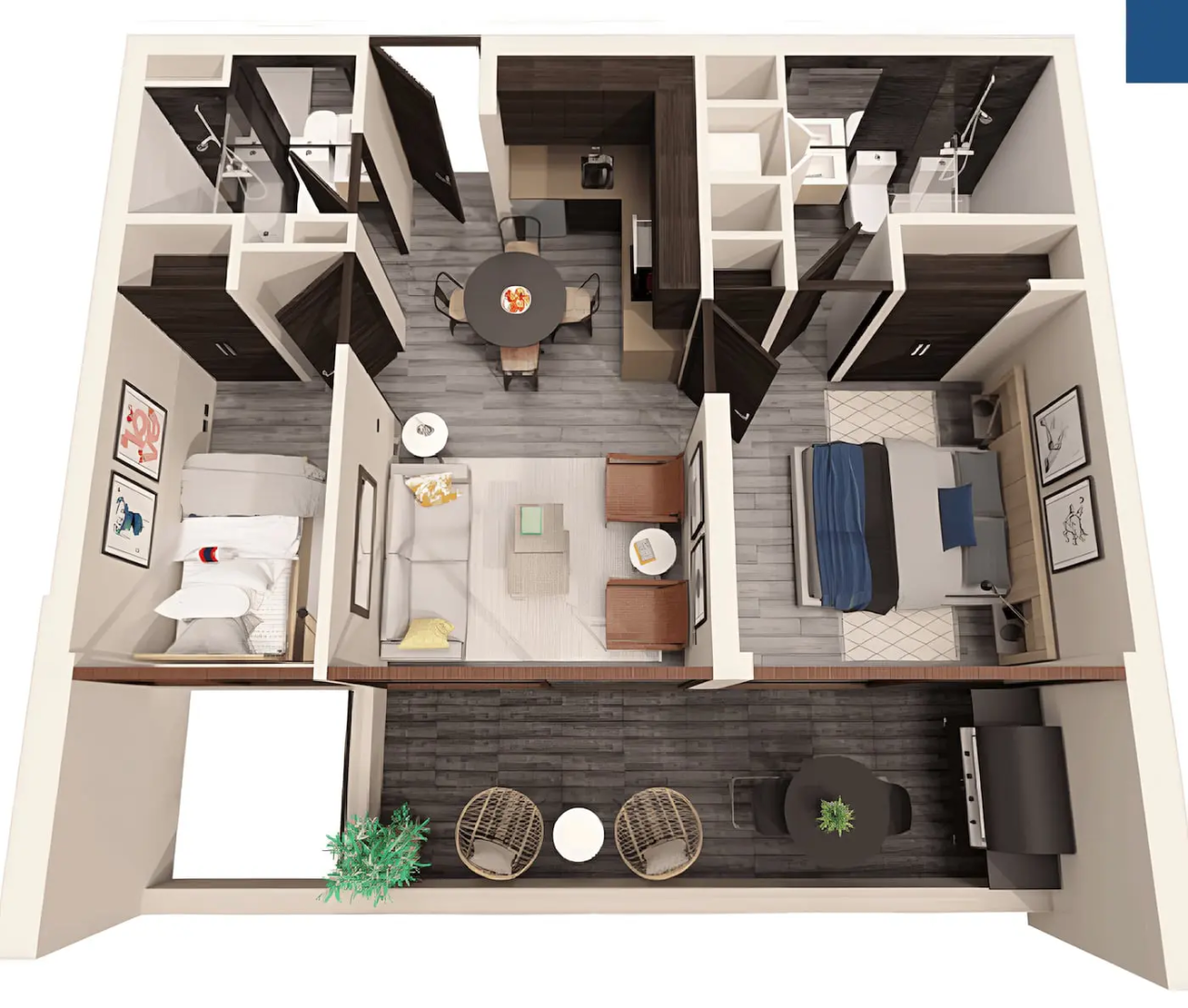 Студия Сантьяго, Чили, 24 м² - фото 14