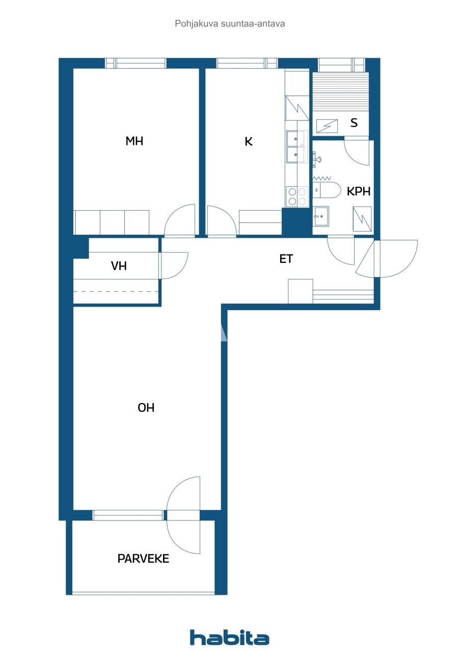 Апартаменты в Тампере, Финляндия, 58 м² - фото 2