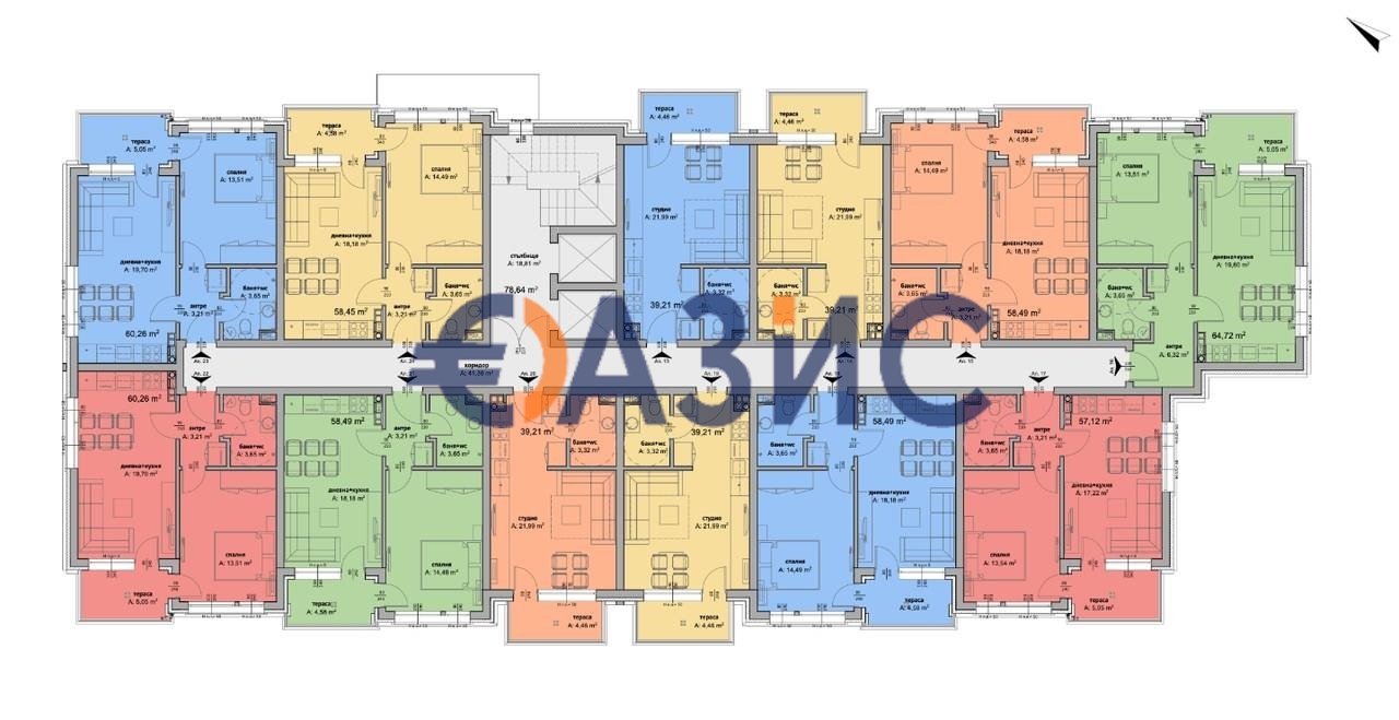 Апартаменты на Солнечном берегу, Болгария, 39.9 м² - фото 10