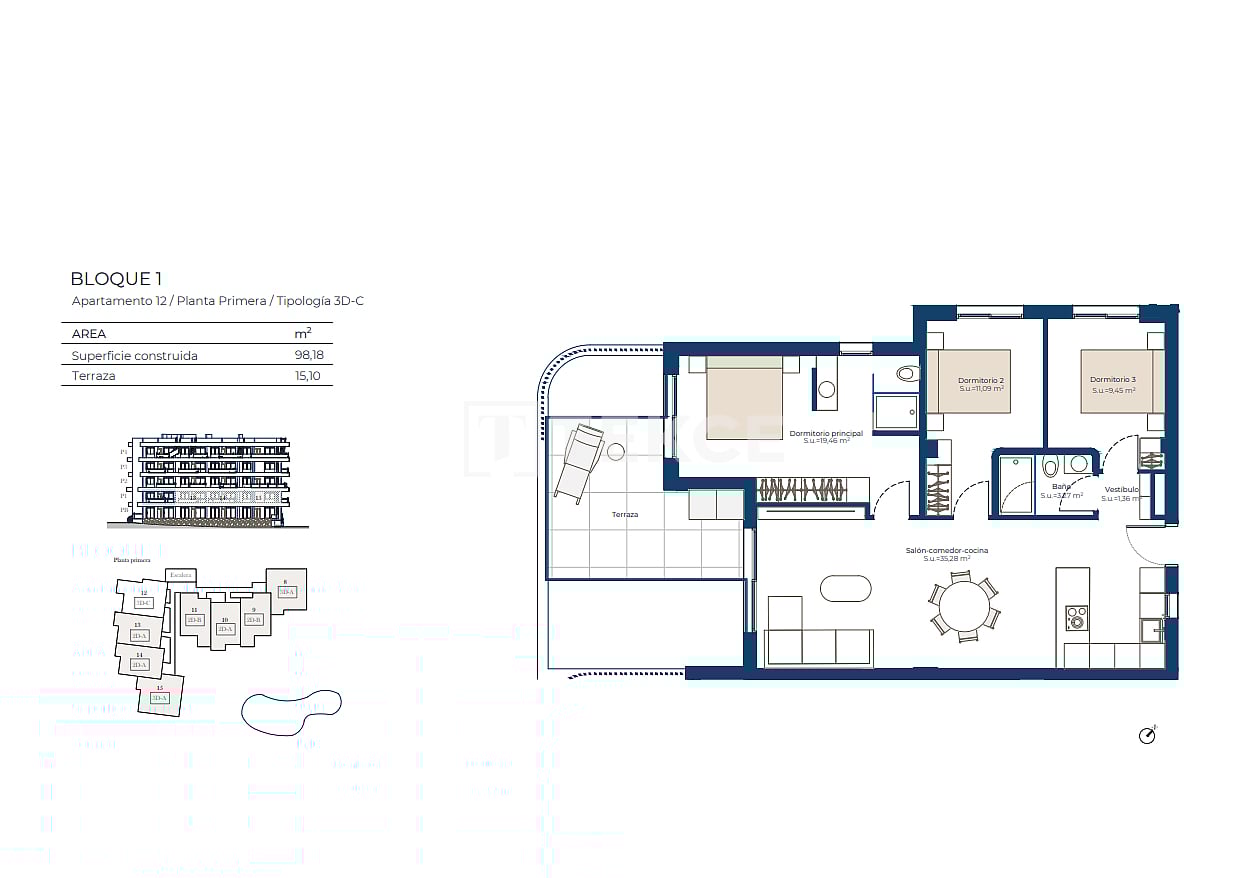 Пентхаус в Мурсии, Испания, 90 м² - фото 10
