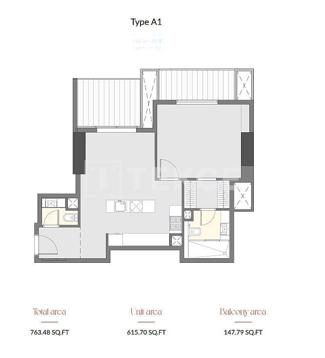 Апартаменты в Дубае, ОАЭ, 46 м² - фото 10