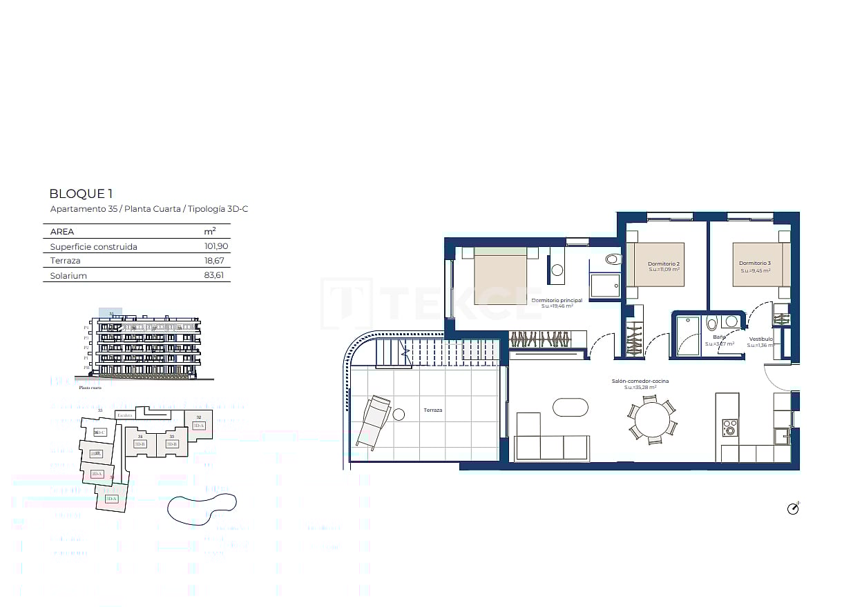 Апартаменты в Мурсии, Испания, 99 м² - фото 12