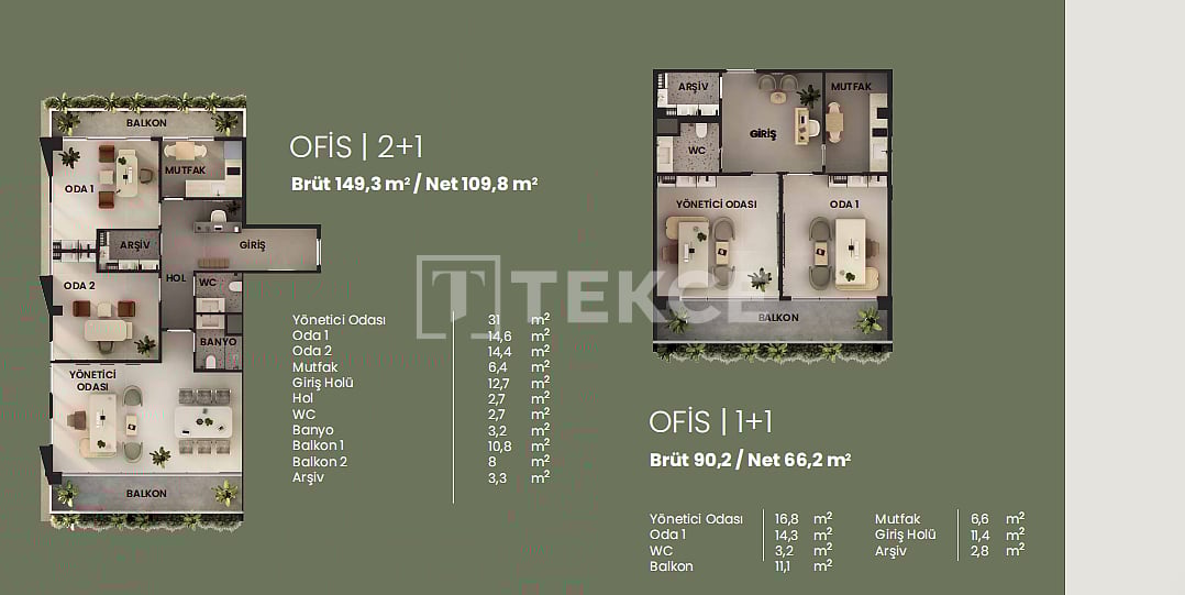 Офис Енишехир, Турция, 90 м² - фото 15