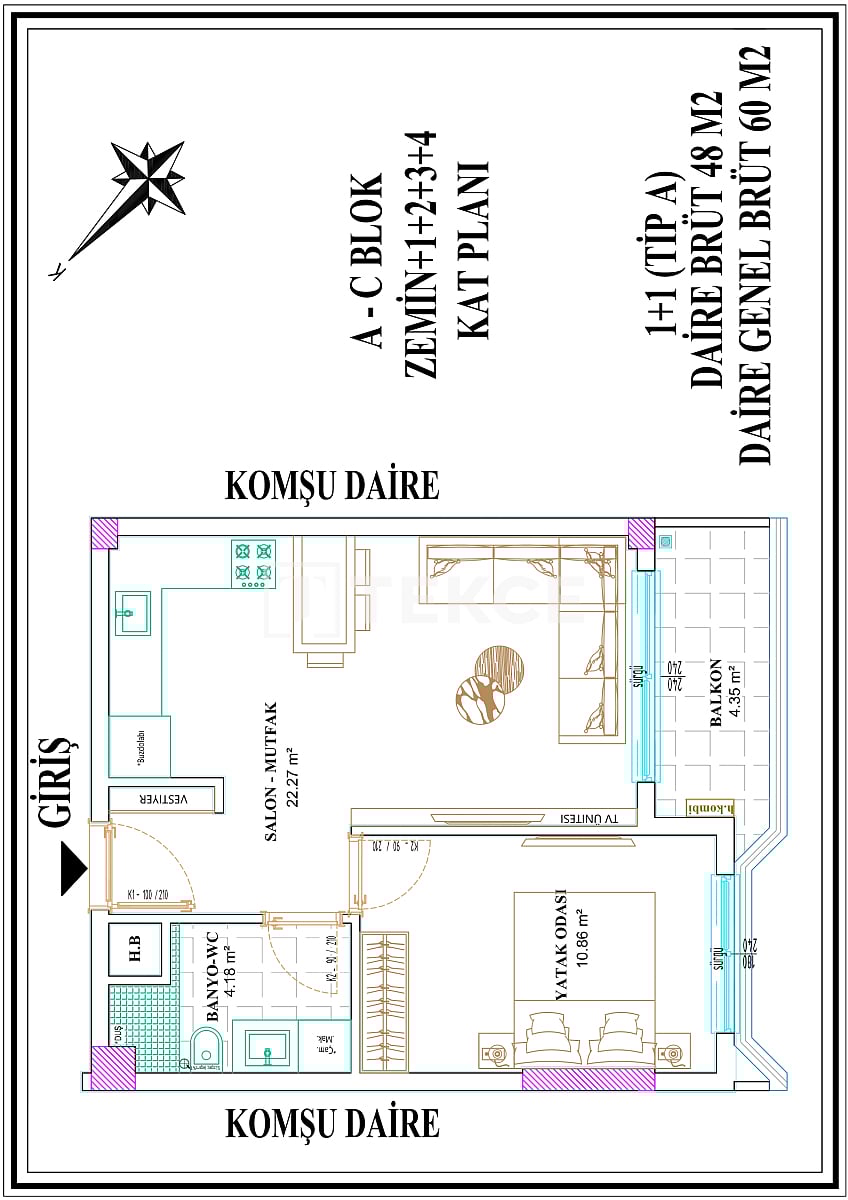 Апартаменты в Анталии, Турция, 93 м² - фото 16