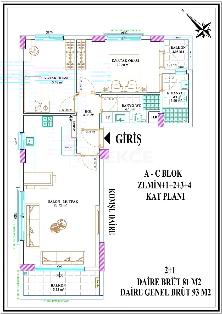 Апартаменты в Анталии, Турция, 60 м² - фото 18