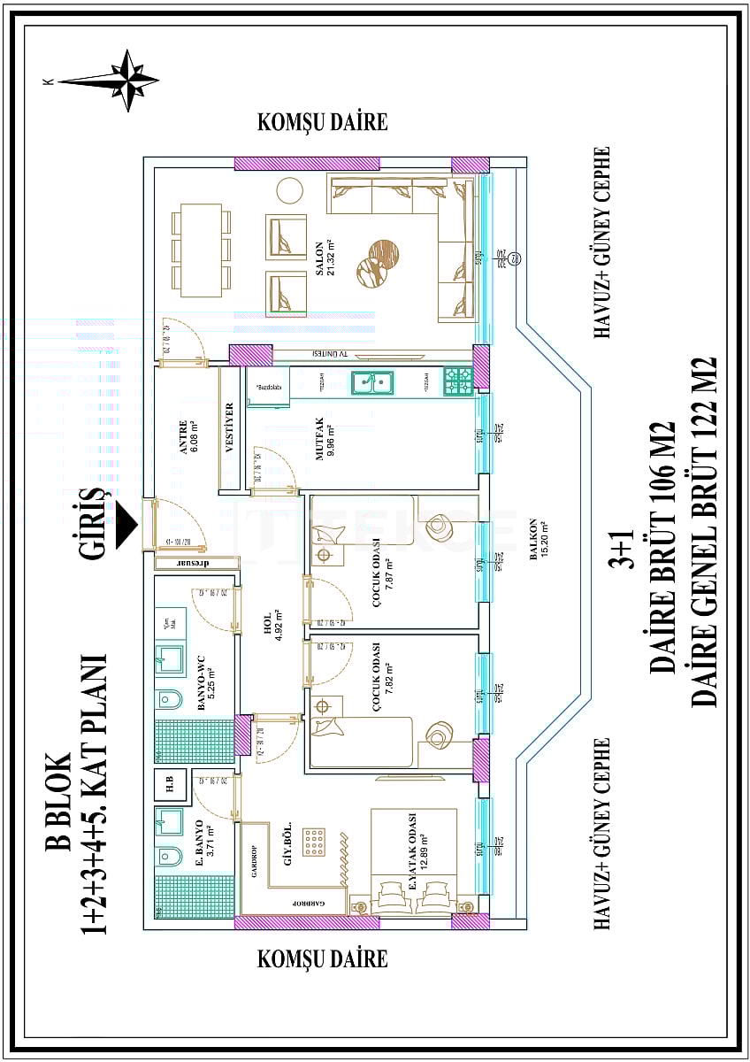Апартаменты в Анталии, Турция, 62 м² - фото 19