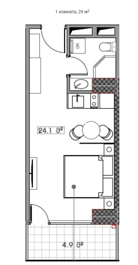 Квартира в Батуми, Грузия, 29 м² - фото 9