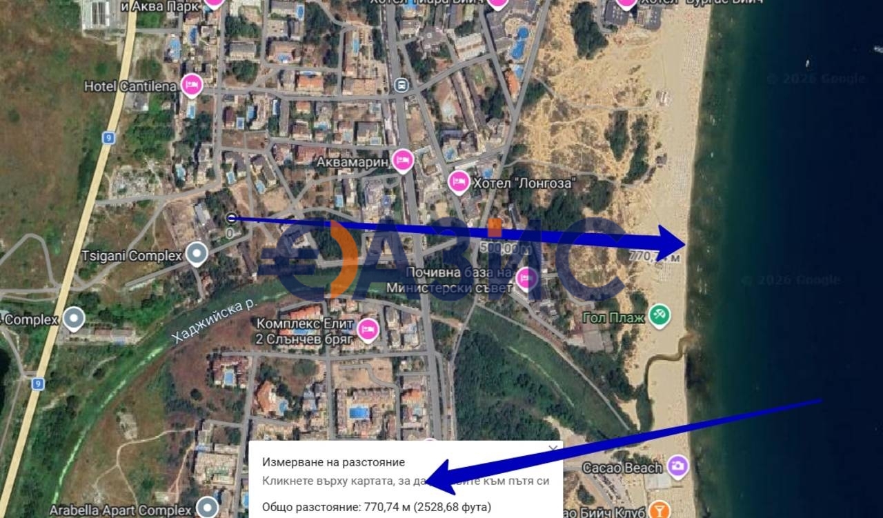 Апартаменты на Солнечном берегу, Болгария, 55.1 м² - фото 9