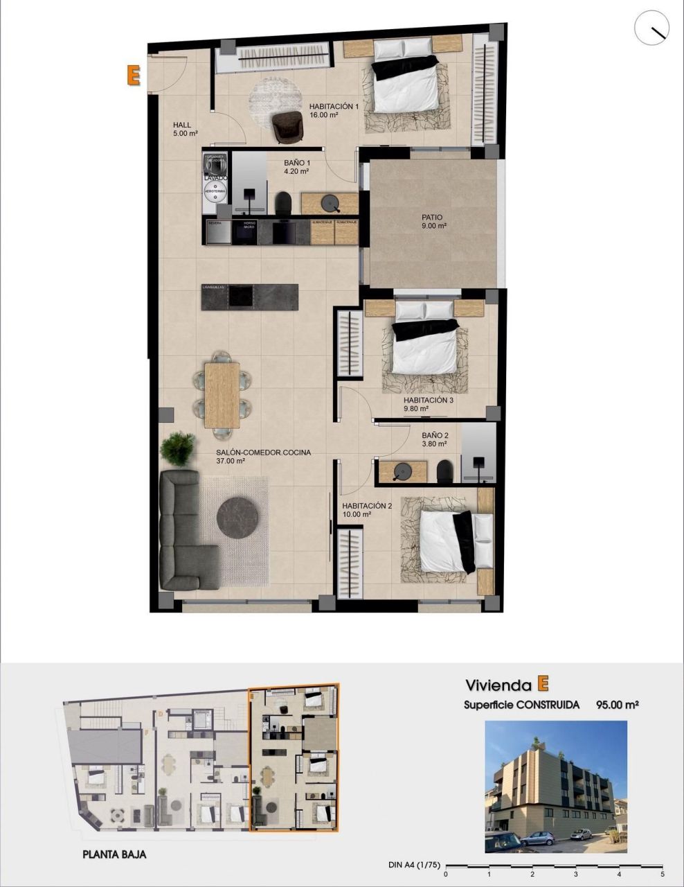 Апартаменты в Катрале, Испания, 95 м² - фото 7