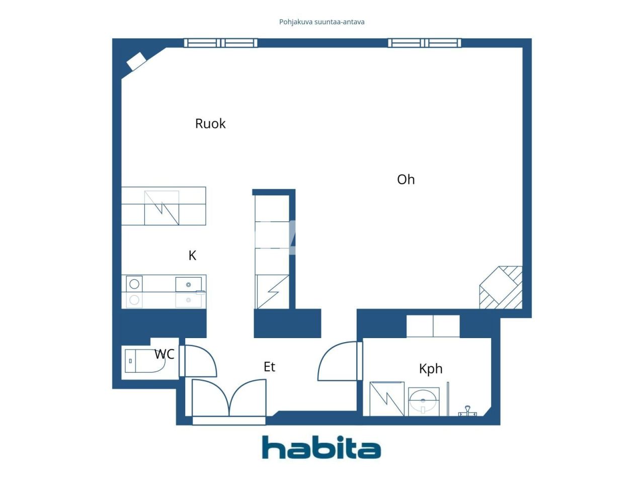 Апартаменты в Хельсинки, Финляндия, 45 м² - фото 2