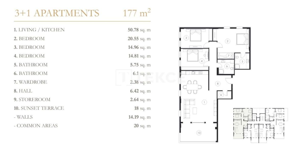 Апартаменты в Алании, Турция, 210 м² - фото 18