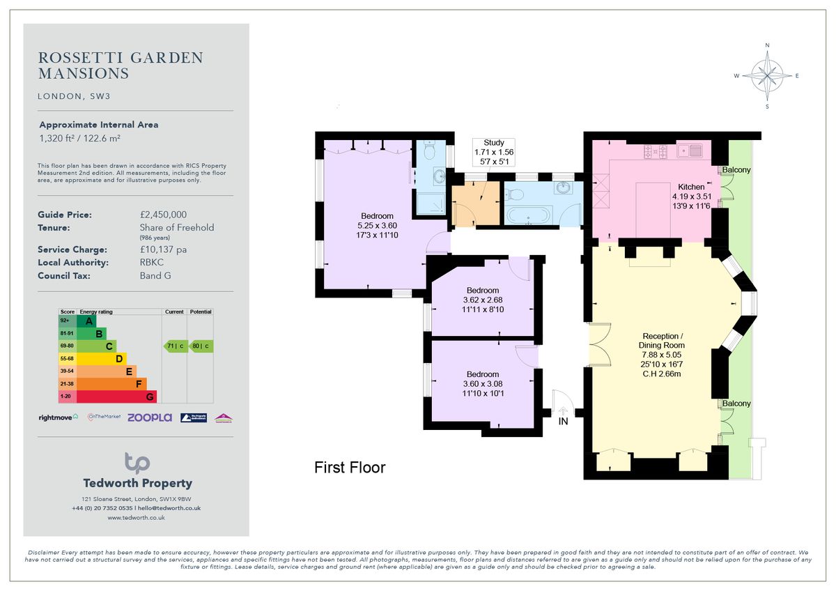 Квартира в Лондоне, Великобритания, 123 м² - фото 14