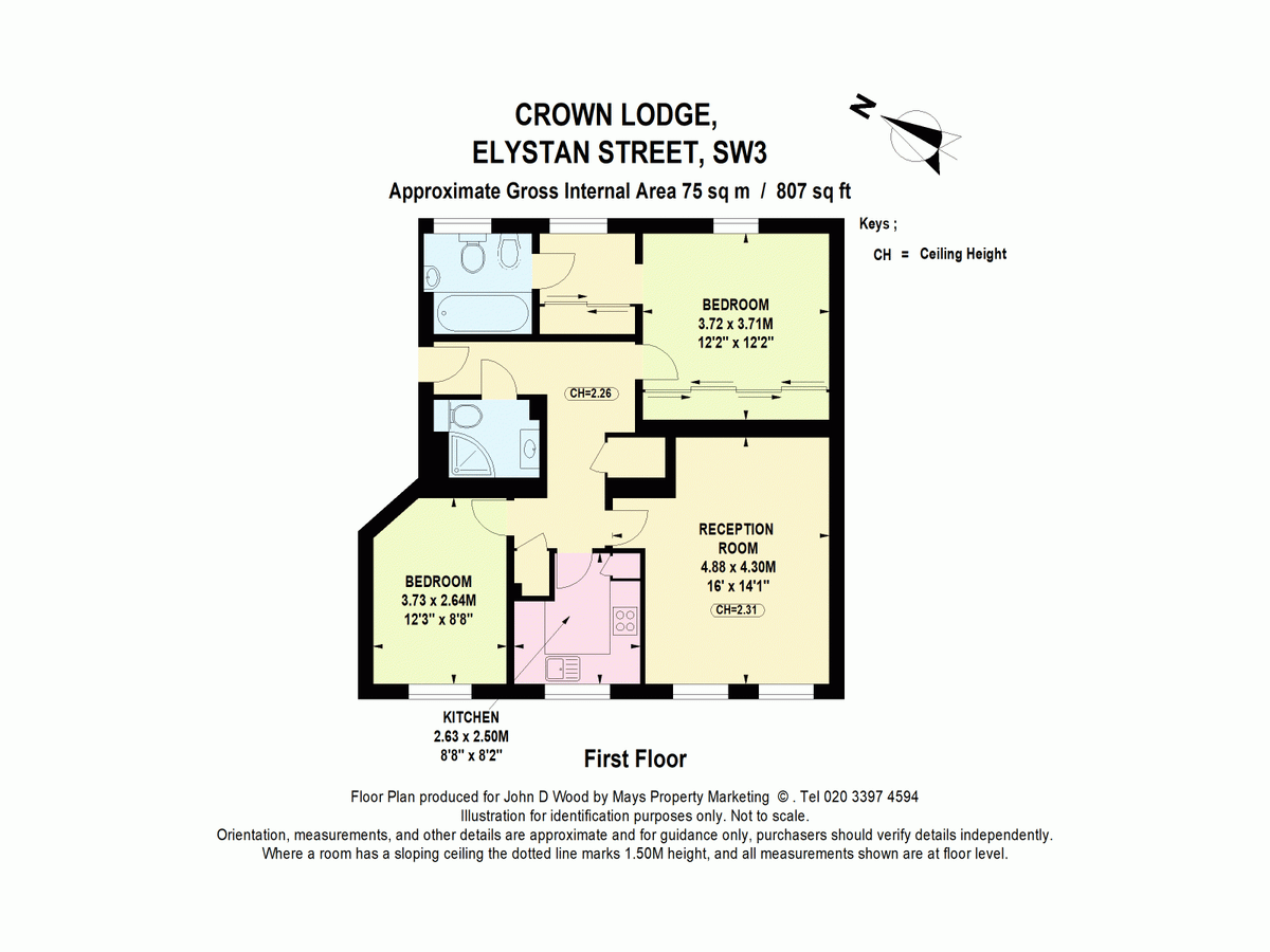 Квартира в Лондоне, Великобритания, 75 м² - фото 14