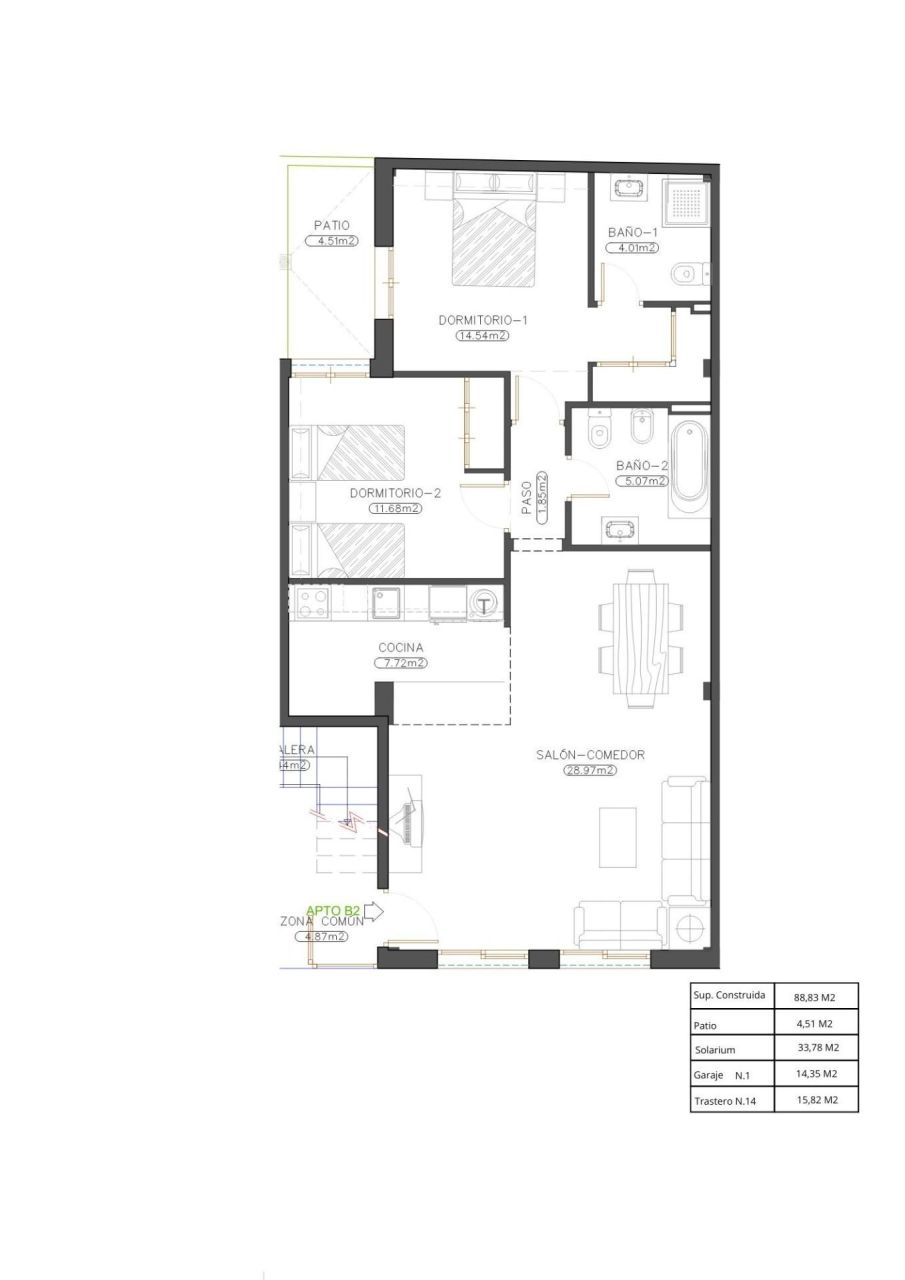 Апартаменты Cuevas Del Almanzora, Испания, 88 м² - фото 16