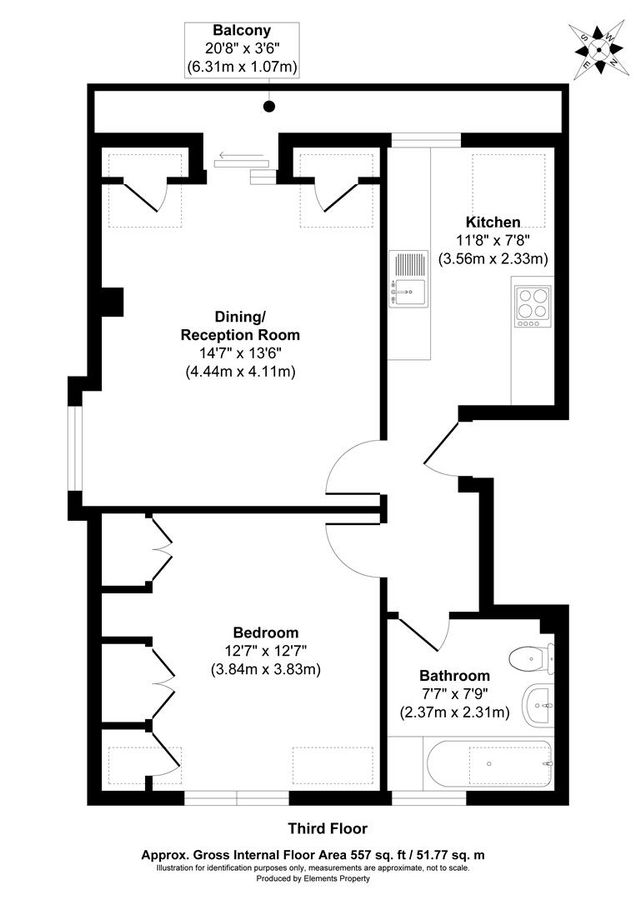 Квартира в Лондоне, Великобритания, 52 м² - фото 6