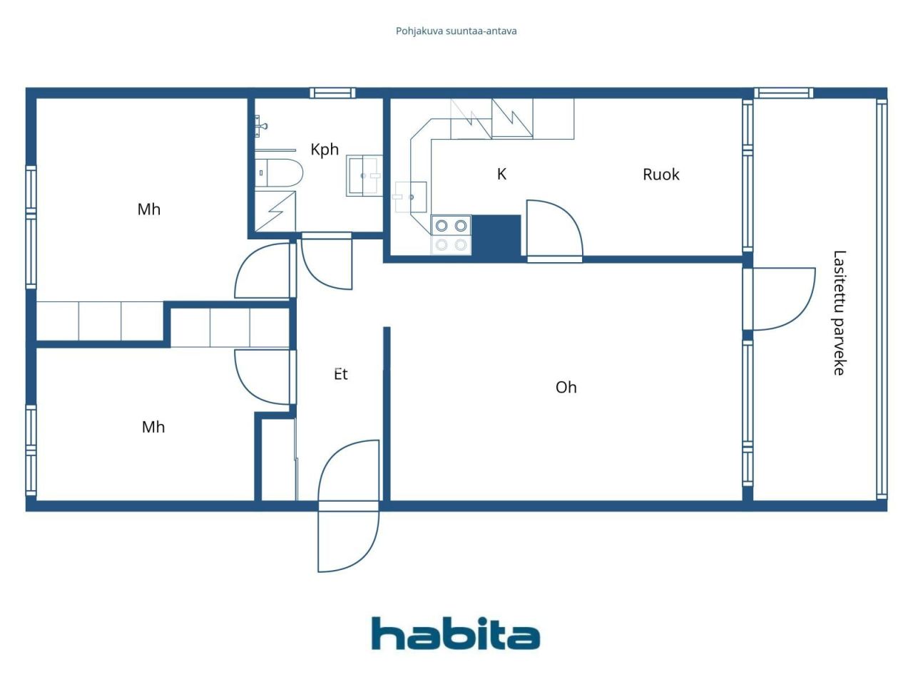 Апартаменты в Хельсинки, Финляндия, 60 м² - фото 2