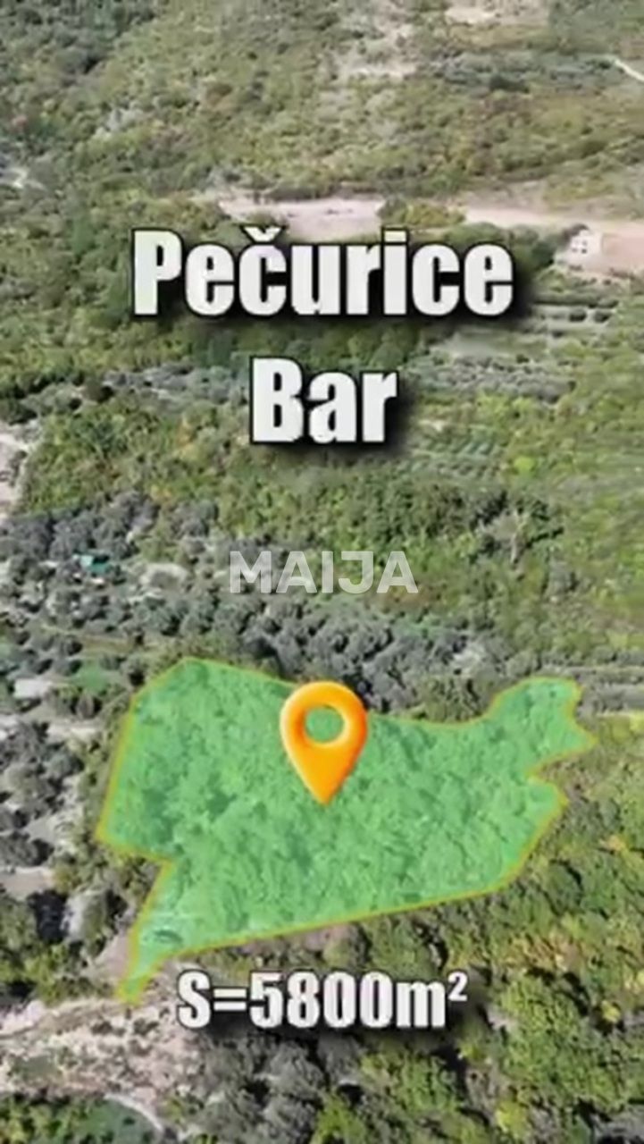 Земля в Баре, Черногория, 5 800 м² - фото 3