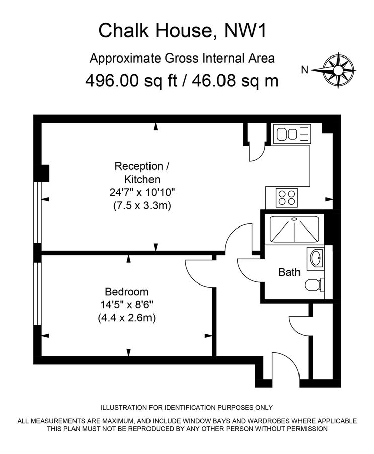 Квартира в Лондоне, Великобритания, 46 м² - фото 8