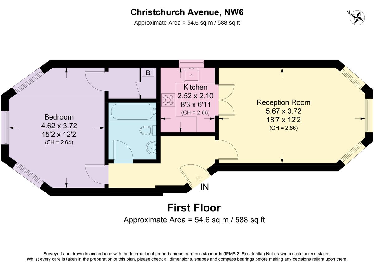 Квартира в Лондоне, Великобритания, 55 м² - фото 8