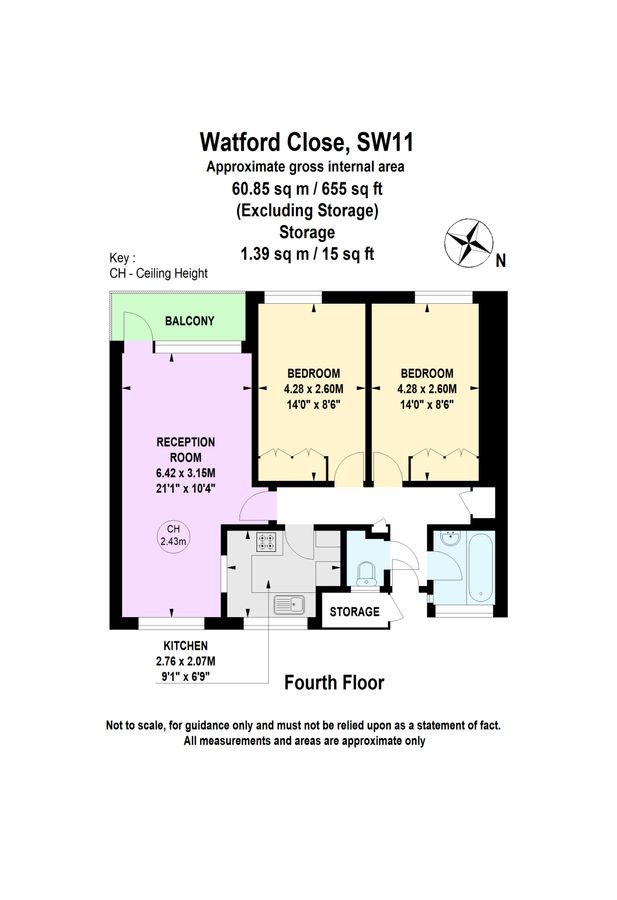 Квартира в Лондоне, Великобритания, 61 м² - фото 8
