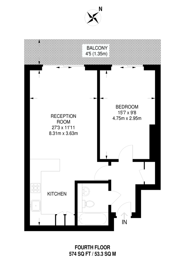 Квартира в Лондоне, Великобритания, 53 м² - фото 8