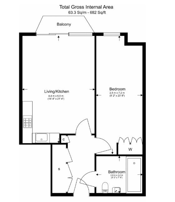 Квартира в Лондоне, Великобритания, 63 м² - фото 9