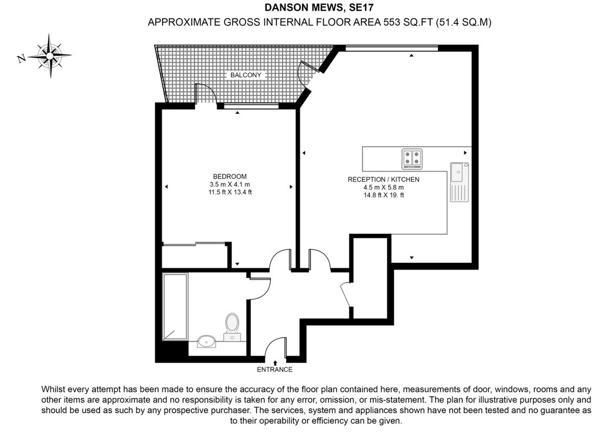 Квартира в Лондоне, Великобритания, 51 м² - фото 12