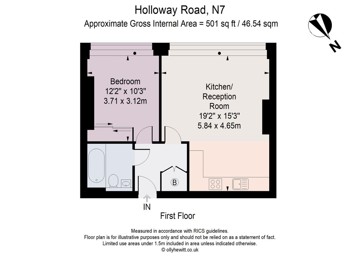 Квартира в Лондоне, Великобритания, 47 м² - фото 13