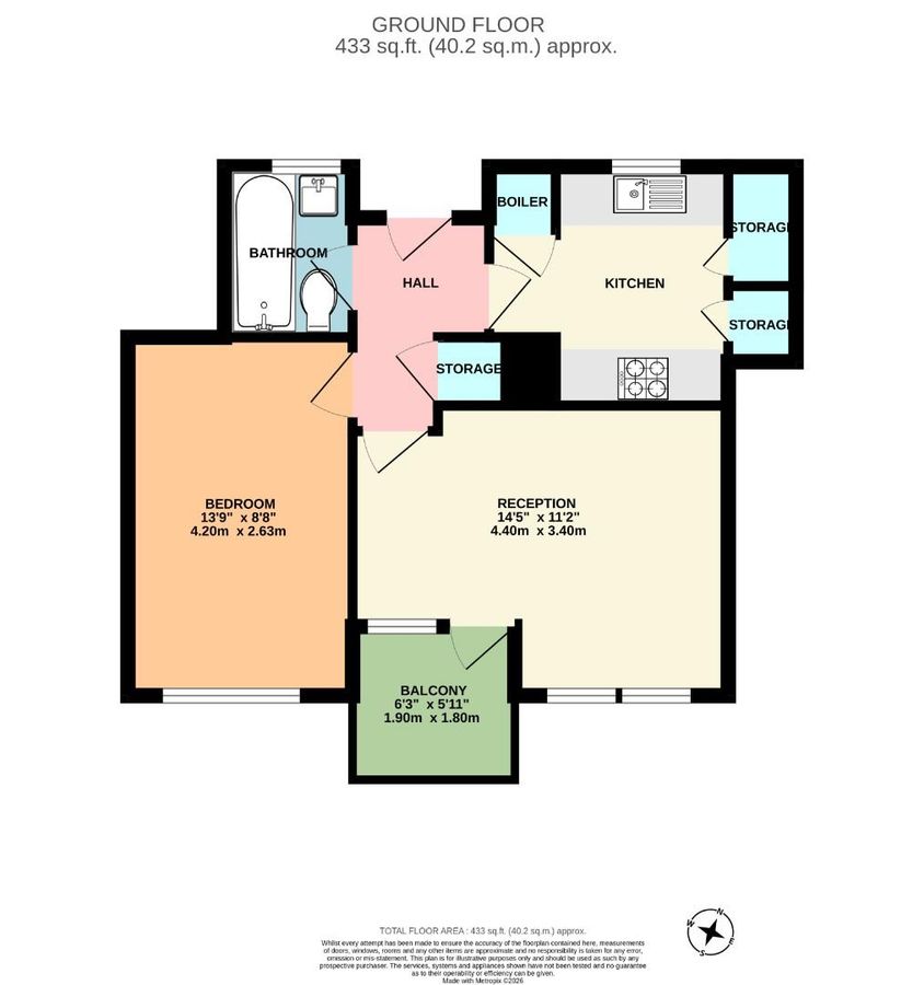 Квартира в Лондоне, Великобритания, 40 м² - фото 13