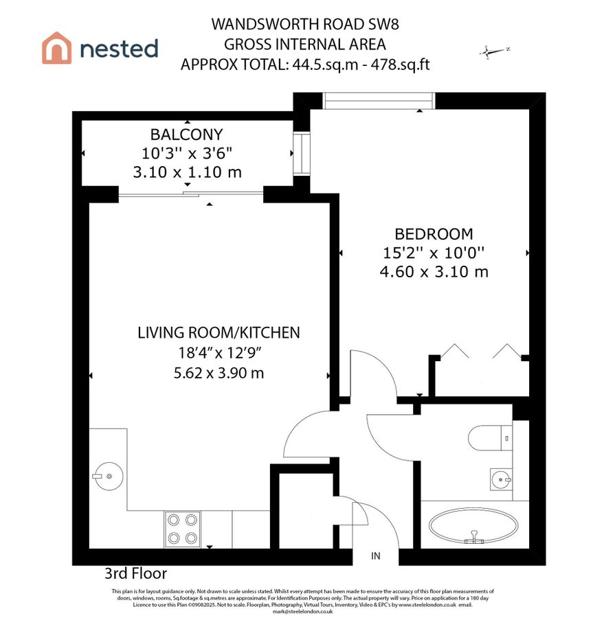 Квартира в Лондоне, Великобритания, 44 м² - фото 13
