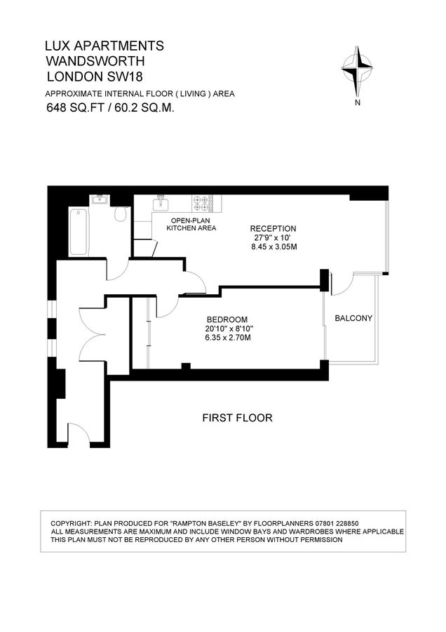 Квартира в Лондоне, Великобритания, 60 м² - фото 14
