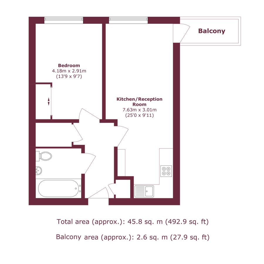 Квартира в Лондоне, Великобритания, 46 м² - фото 17