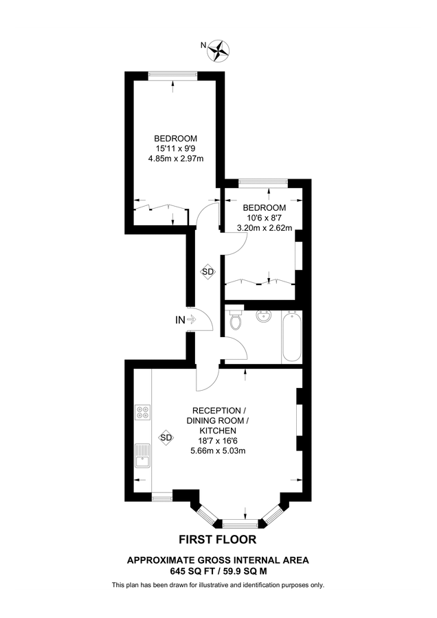 Квартира в Лондоне, Великобритания, 60 м² - фото 18